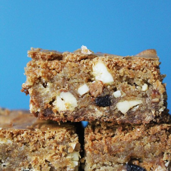 Cherry, Cashew, White Choc Blondies