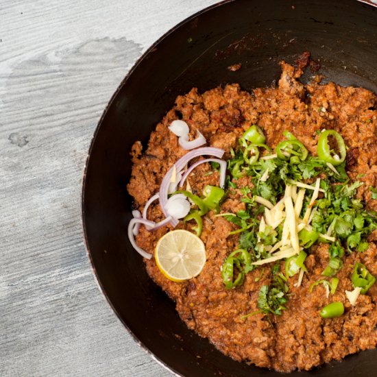 Curried Lamb Mince (bhunna keema)