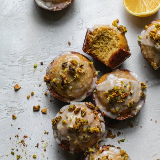 Lemon Pistachio Muffins