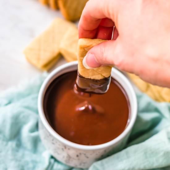 Chocolate dipped shortbread