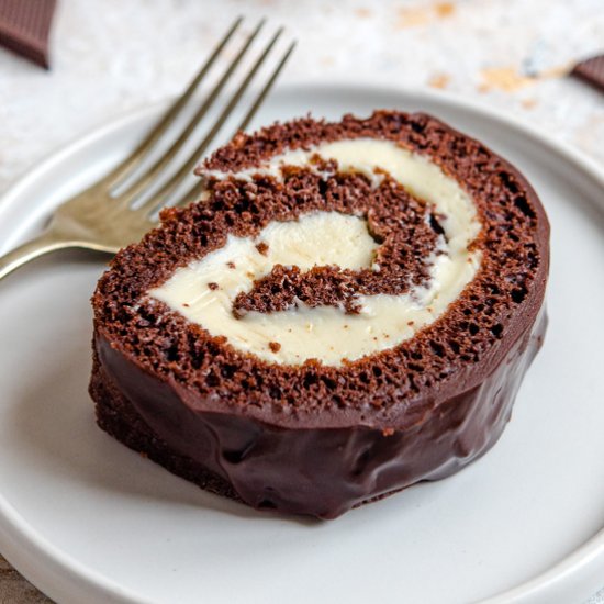 Chocolate Swiss Roll Cake