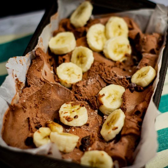 Dark Chocolate Banana Ice Cream