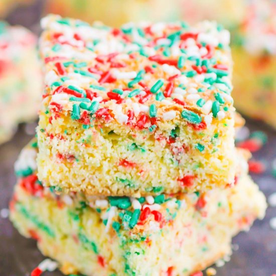 Holiday Cake Mix Bars