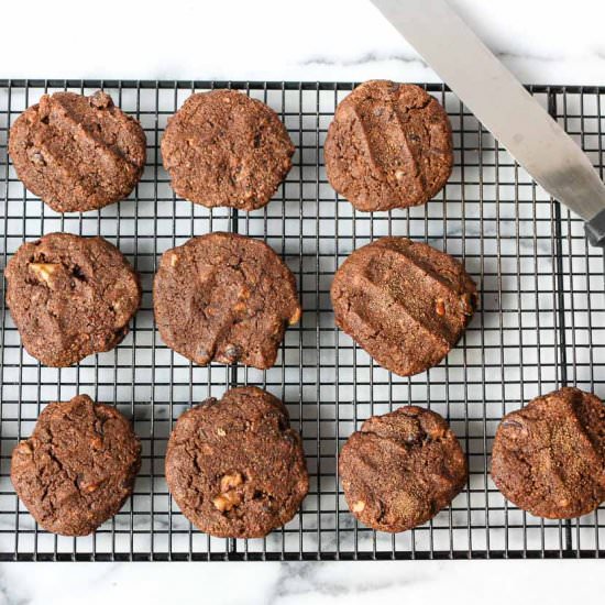 Flourless Chocolate Walnut Cookies