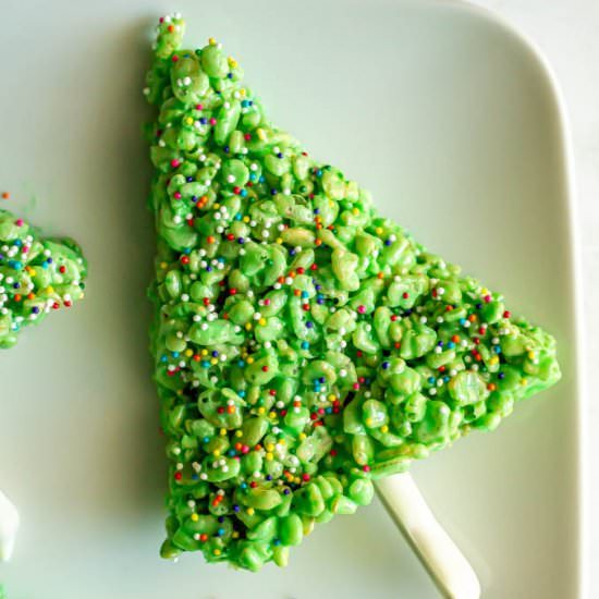 Rice Krispie Christmas Trees