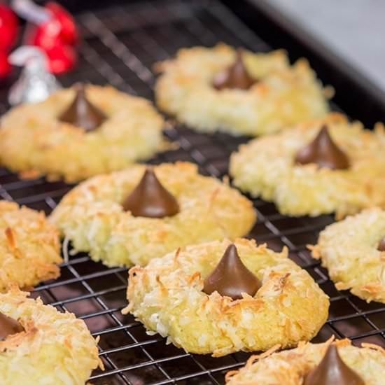 Coconut Chocolate Kiss Cookies