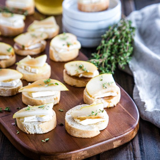 Pear & Brie Crostini