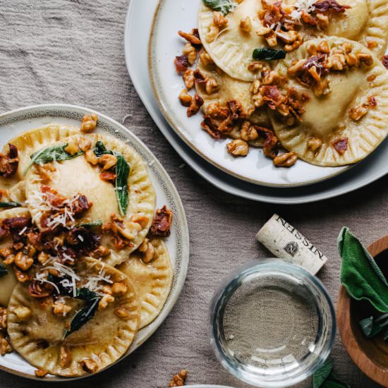 Butternut Squash Fried Sage Ravioli