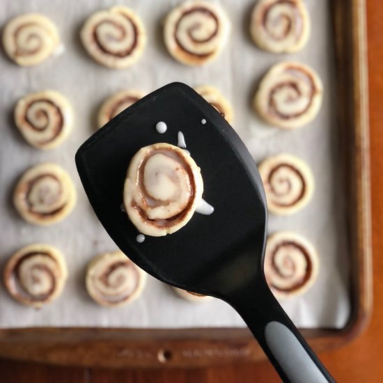 Mini Cinnamon Roll Cookies