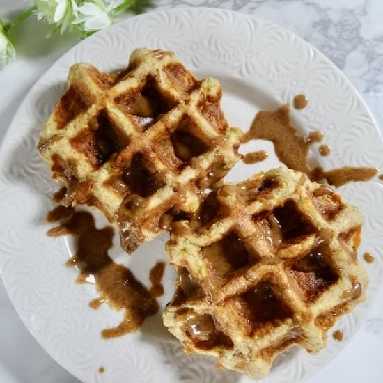 Carrot cake coconut flour waffle