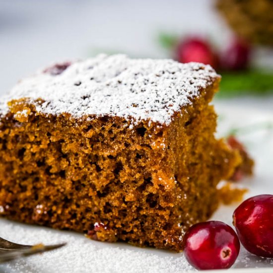 One Bowl Gingerbread Snack Cake