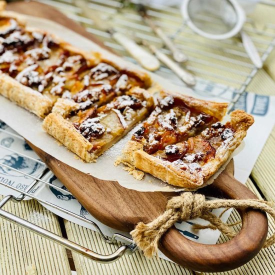 Apple and orange marmalade tart