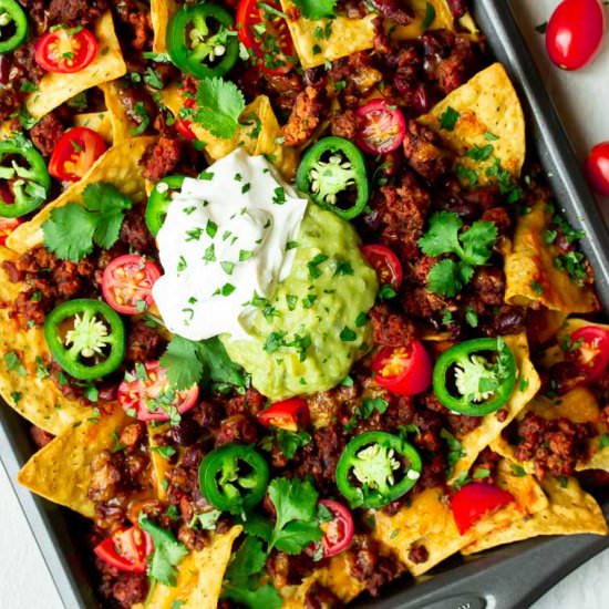 Sheet Pan Vegetarian Nachos