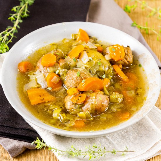 Slow Cooker Meatball & Potato Soup