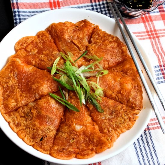 Korean Kimchi Pancake (Kimchi Jeon)