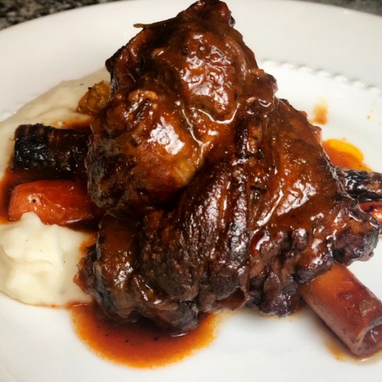 Red Wine Braised Lamb Shanks