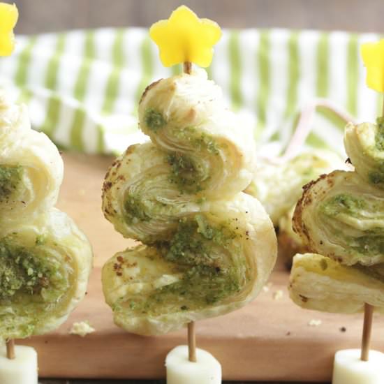 Pesto Puff Pastry Christmas Trees