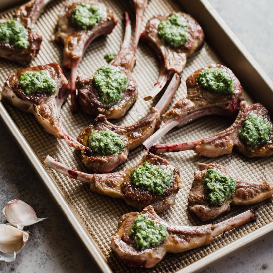 pan fried lamb chops