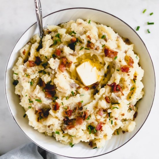 Mashed Sweet & Red Skins with Bacon