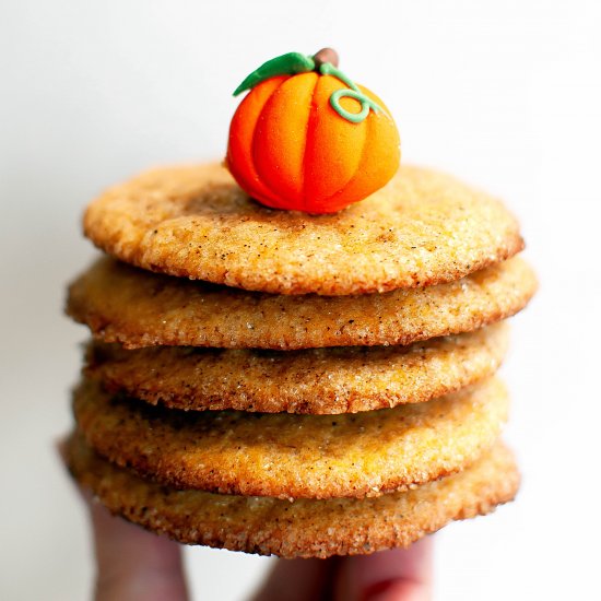 Pumpkin Spice Snickerdoodle Cookies