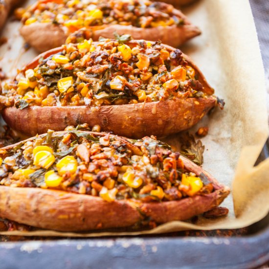 Stuffed sweet potatoes