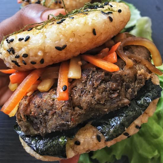 vegan rice burger