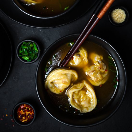 Sweet & Spicy Tofu Wonton Soup