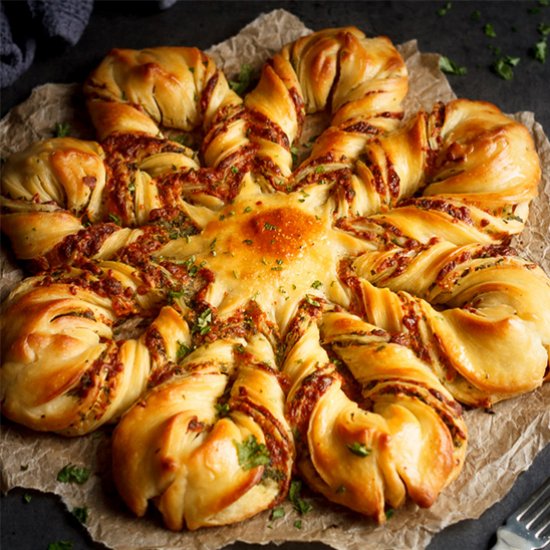 Festive Star Pull Apart Bread