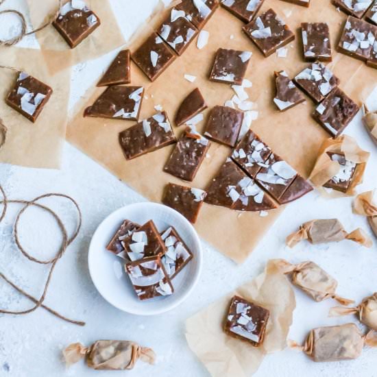 Salted Coconut Caramels