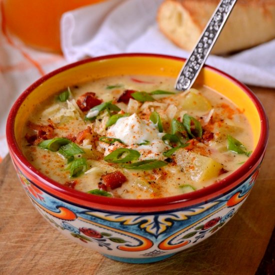 Loaded Baked Potato IPA Soup