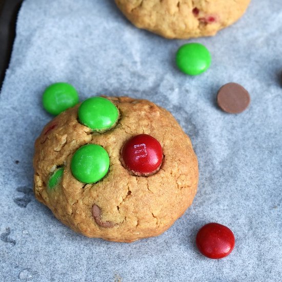 Christmas M&M Cookies