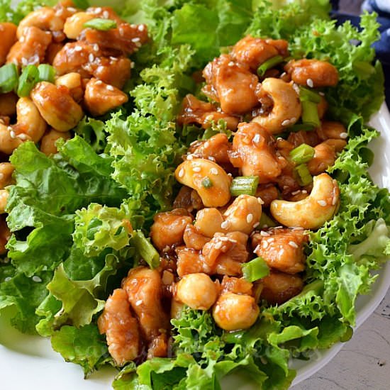 Cashew Chicken Lettuce Wraps