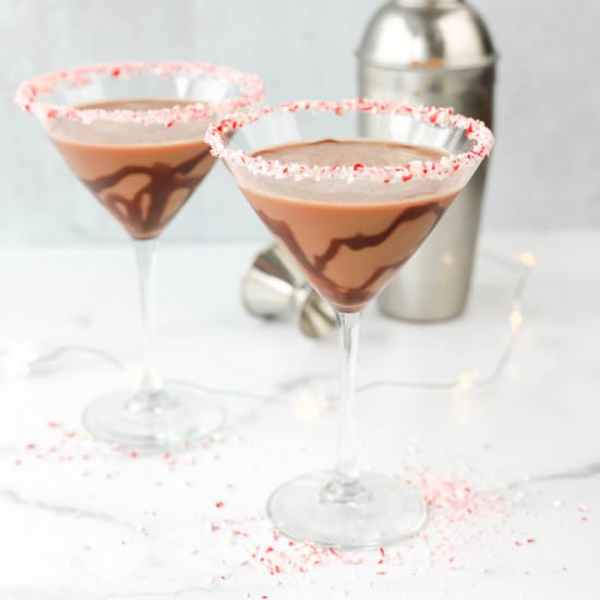 Candy Cane Chocolate Martini