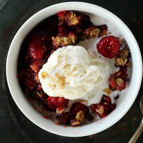 Hot Cherry Crumble