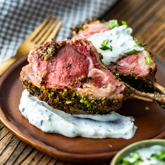 Herb Crusted Rack of Lamb!