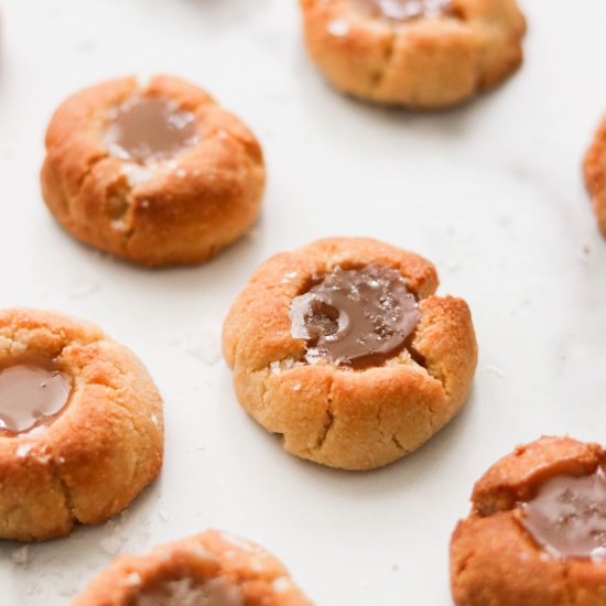 Salted Caramel Thumbprint Cookies