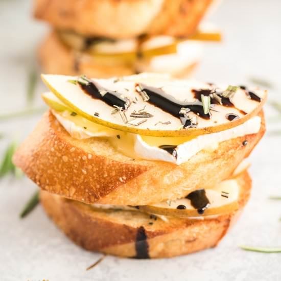 Pear and Brie Crostini