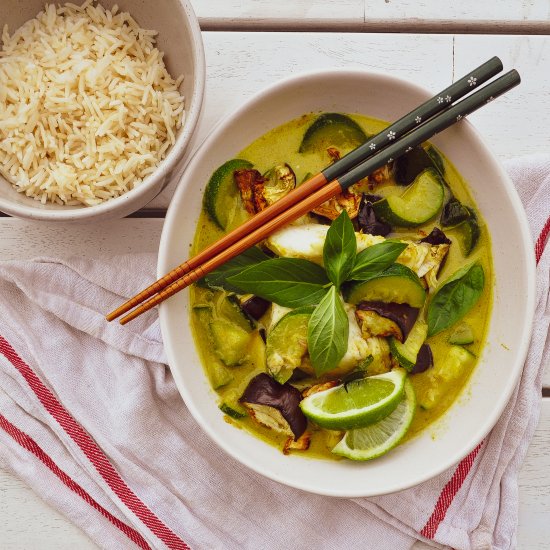 THAI GREEN CURRY WITH EGGPLANT