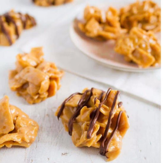 Peanut butter corn chip cookies