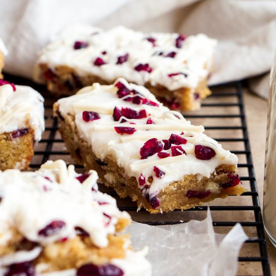 White Chocolate Cranberry Bars