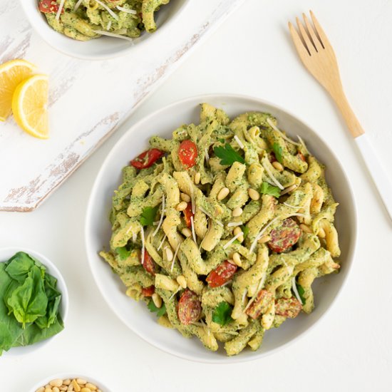 Vegan Pesto Cavatappi