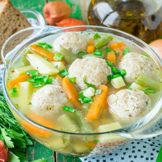 Fish Balls Vegetable Soup