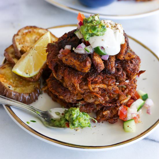 Chicken Shawarma Latkes