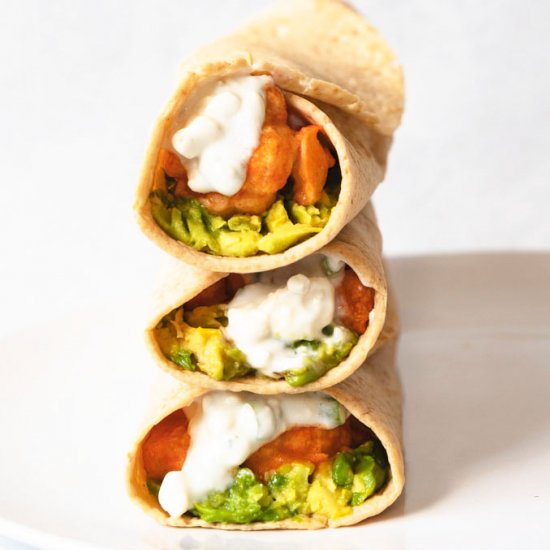 Buffalo Cauliflower Protein Wrap