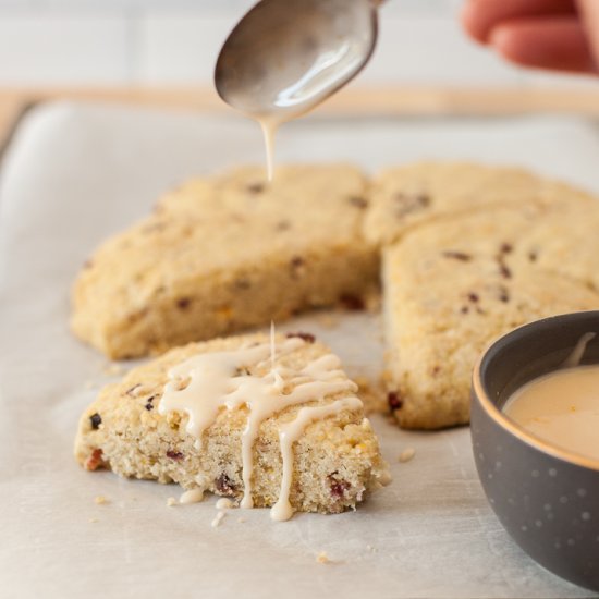 Gluten Free Cranberry Orange Scones