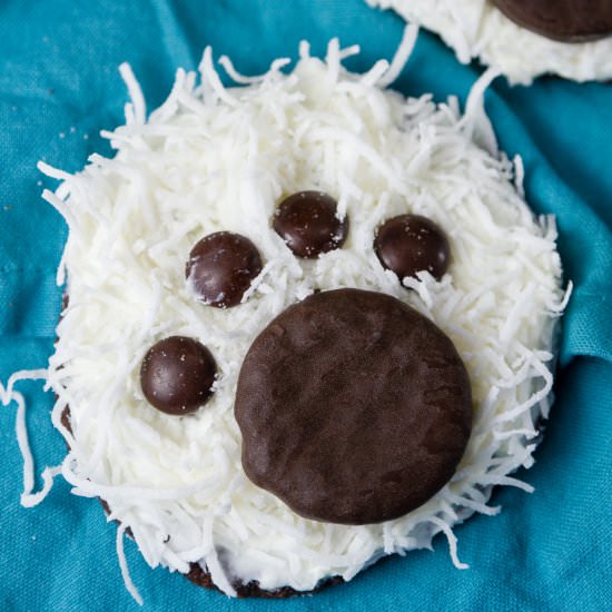 Polar Bear Paw Print Cookies