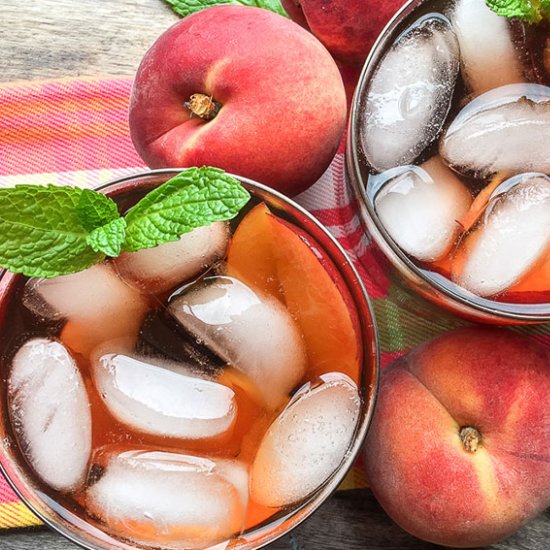 Ginger-Peach Iced Tea