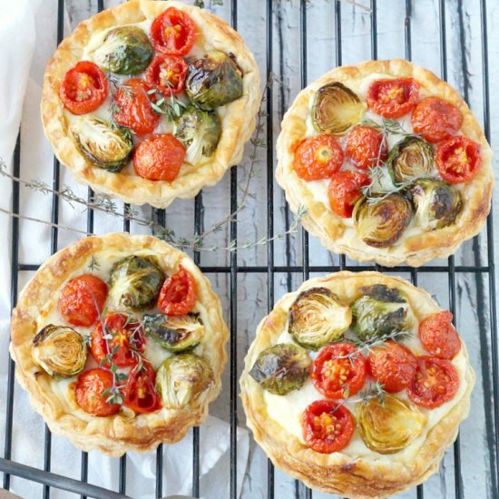 Brussels Sprouts Cherry Tomato Tart