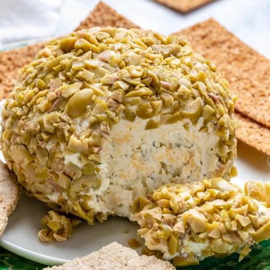 EASY OLIVE COATED CHEESE BALL