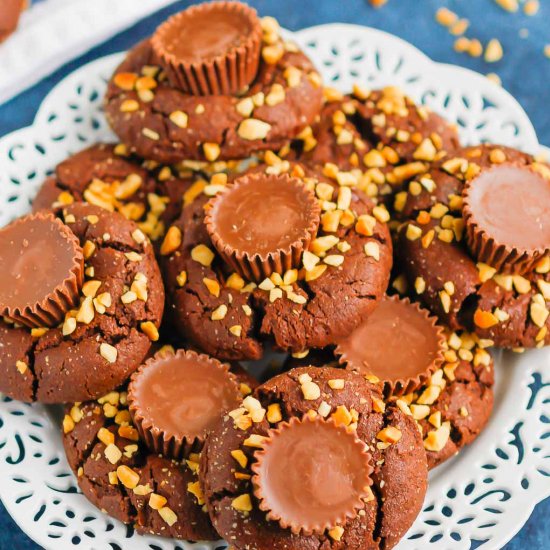 Chocolate Peanut Butter Blossoms